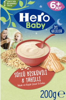 Hero Baby Sütlü Bisküvili 8 Tahıllı 200 gr Kaşık Mama kullananlar yorumlar